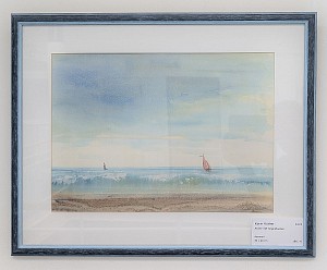Artothek: Karin Küther – Küste mit Segelbooten